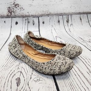 Lucky Brand EMMIE Women's Size 7.5 Tweed Ballet Flats Textured Multicolor Career